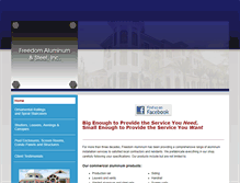 Tablet Screenshot of freedomaluminum.com